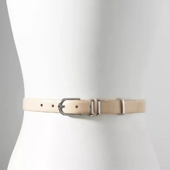 NWT Anthropologie  CREAM  Basic Keeper Belt Small - Picture 1 of 3